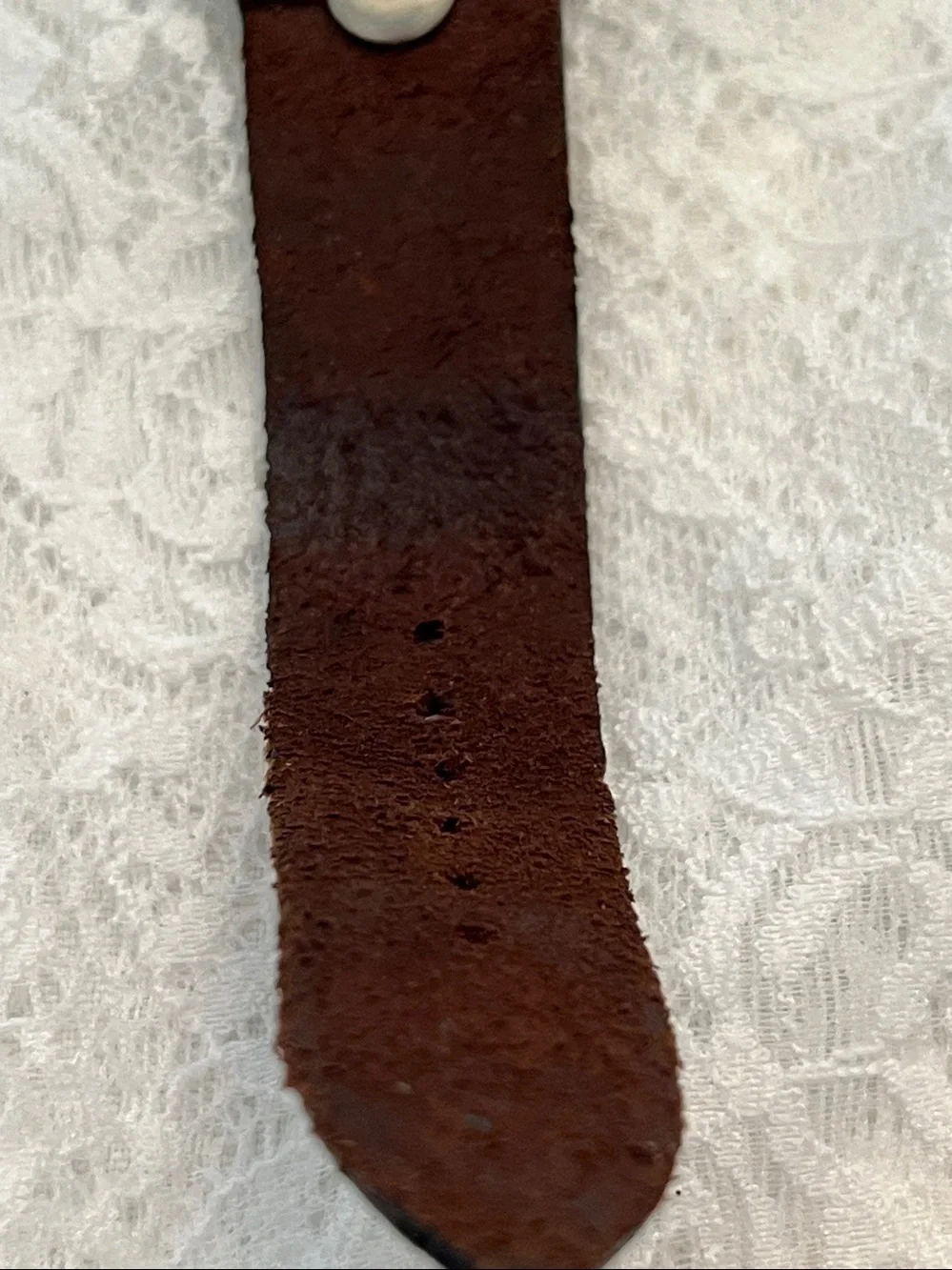 Emporio Armani Silver Dial Watch with Brown Leather Strap